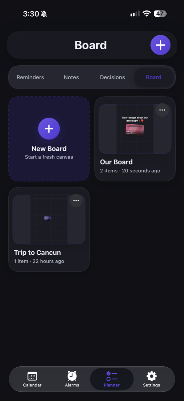ShareTime planner board library app screenshot